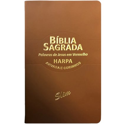 Bíblia Sagrada Slim ARC | Marrom | Harpa Avivada