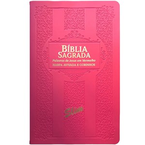 Bíblia Sagrada Slim Com Harpa Avivada e Corinhos | ARC | Capa Pink