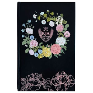 Bíblia Sagrada Slim Contorno Rosas Preta | KJA | Letra Normal | Capa Dura