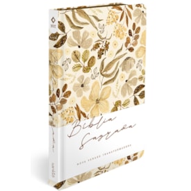 Bíblia Sagrada Slim Floral Creme | NVT | Letra Maior | Capa Flexível