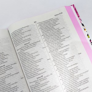 Bíblia Sagrada Slim Flores Hibisco | NVI | Letra Normal | Capa Dura