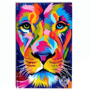 Bíblia Sagrada Slim Leão Aquarela | KJA | Letra Normal | Capa Dura