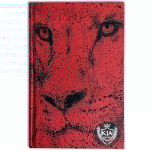 Bíblia Sagrada Slim Leão Pontilhismo Vermelho | KJA | Letra Normal | Capa Dura