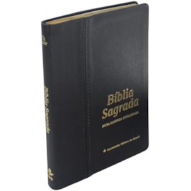 Bíblia Sagrada Slim | NAA | Letra Grande | Capa Couro Legítimo Preta