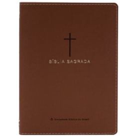Segunda imagem do produto Bíblia Sagrada Slim | NAA | Luxo Cruz Marrom