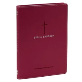 Bíblia Sagrada Slim | NAA | Luxo Cruz Rosa