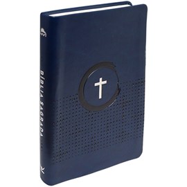 Bìblia Sagrada Slim | NVI | Letra Normal | Capa Luxo Azul