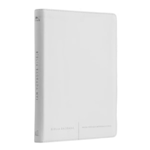 Bíblia Sagrada Slim | NVI | Letra Normal | Capa Luxo Branco