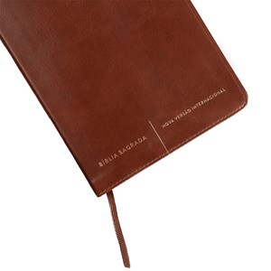 Bíblia Sagrada Slim | NVI | Letra Normal | Capa Luxo Marrom