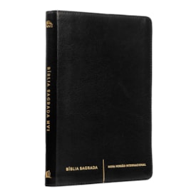 Bíblia Sagrada Slim | NVI | Letra Normal | Capa Luxo Preto