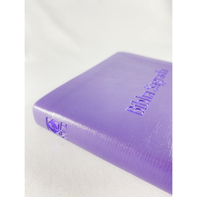 Segunda imagem do produto Bíblia Sagrada Slim | NVT | Letra Normal | Capa Luxo Roxa