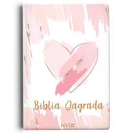 Bíblia Sagrada Slim Pinceladas de Amor | NVI | Letra Maior | Semi Luxo