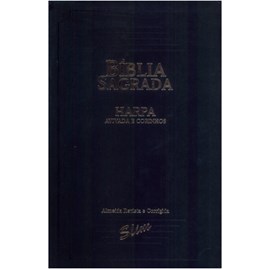 Bíblia Sagrada Slim Ultrafina com Harpa Avivada e Corinhos | Letra Média | ARC | Capa Luxo Preta