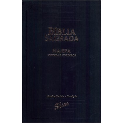 Bíblia Sagrada Slim Ultrafina com Harpa Avivada e Corinhos | Letra Média | ARC | Capa Luxo Preta