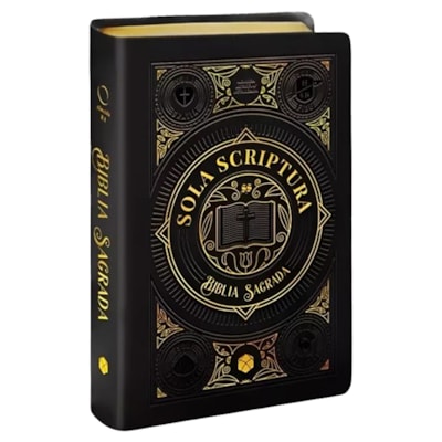 Bíblia Sagrada Sola Scriptura | ARA | Letra Grande | Capa Couro Soft Preta