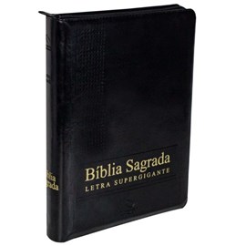 Bíblia Sagrada Supergigante NAA | Capa Preta Luxo C/ Zíper