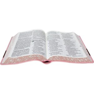 Bíblia Sagrada Supergigante NAA | Capa Rosa Luxo