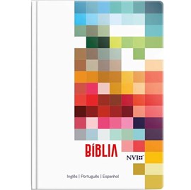 Bíblia Sagrada Trilíngue | NVI | Letra Normal | Capa Luxo Feminina