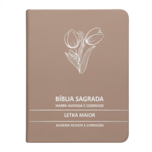 Bíblia Sagrada Tulipa Rosê Média | ARC | Letra Maior | Harpa Avivada e Corinhos | Capa Premium Luxo