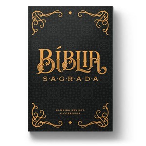 Bíblia Sagrada Vintage Preta | ARC | Letra Normal | Capa Dura