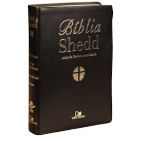 Bíblia Shedd | ARA | Letra Normal | Capa Couro Preta Bonded