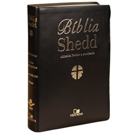 Bíblia Shedd | ARA | Letra Normal | Capa Couro Preta Bonded