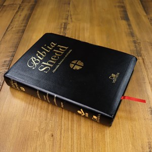 Bíblia Shedd | ARA | Letra Normal | Capa Couro Preta Bonded