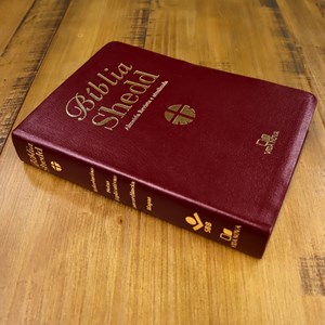 Bíblia Shedd | ARA | Letra Normal | Capa Couro Vinho Bonded