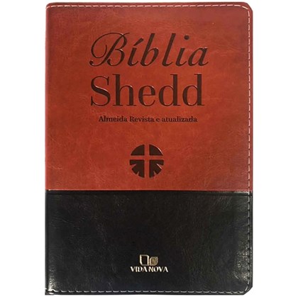 Bíblia Shedd | ARA | Letra Normal | Capa Marrom e Preto