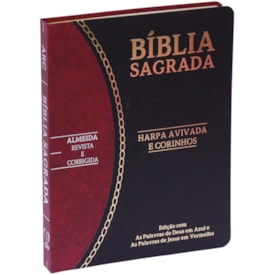 Bíblia Slim | ARC | Letra Normal | Capa Semiflexível Preto e Bordô