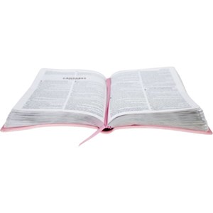 Bíblia Slim com Harpa Cristã | Letra Normal | ARC | Capa Rosa