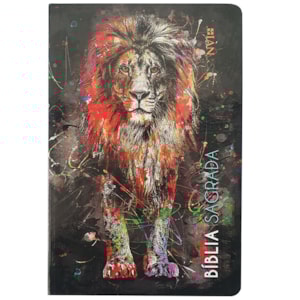 Bíblia Slim Leão Grafite | NVI | Letra Normal | Capa Dura