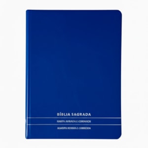 Bíblia Slim | Letra Normal | ARC | C/ Harpa e Corinhos | Capa Premium Luxo Minimalista Azul