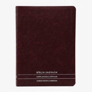 Bíblia Slim | Letra Normal | ARC | C/ Harpa e Corinhos | Capa Premium Luxo Minimalista Bordô