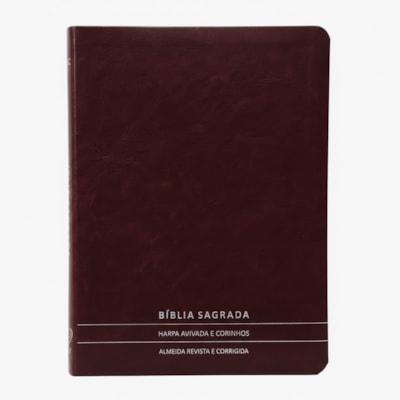 Bíblia Slim | Letra Normal | ARC | C/ Harpa e Corinhos | Capa Premium Luxo Minimalista Bordô