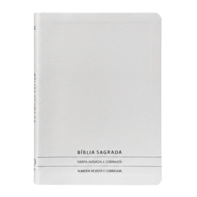 Bíblia Slim | Letra Normal | ARC | C/ Harpa e Corinhos | Capa Premium Luxo Minimalista Branca