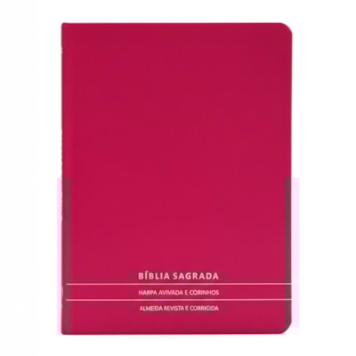 Bíblia Slim | Letra Normal | ARC | C/ Harpa e Corinhos | Capa Premium Luxo Minimalista Pink