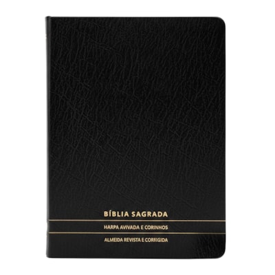 Bíblia Slim | Letra Normal | ARC | C/ Harpa e Corinhos | Capa Premium Luxo Minimalista Preta