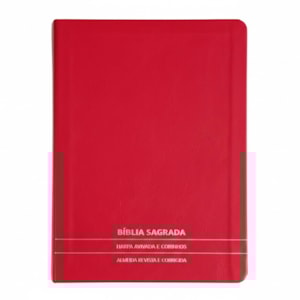 Bíblia Slim | Letra Normal | ARC | C/ Harpa e Corinhos | Capa Premium Luxo Minimalista Vermelha