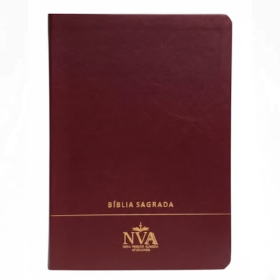 Bíblia Slim | Letra Normal | NVA | Capa Premium Luxo Minimalista Bordô