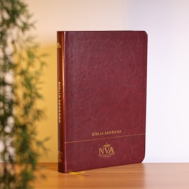 Segunda imagem do produto Bíblia Slim | Letra Normal | NVA | Capa Premium Luxo Minimalista Bordô