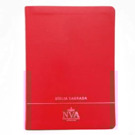 Bíblia Slim | Letra Normal | NVA | Capa Premium Luxo Minimalista Vermelha