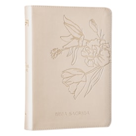 Bíblia The Purpose Book | A21 | Capa Couro Soft Bege Flores