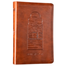 Bíblia The Purpose Book | A21 | Capa Couro Soft Marrom Paisagem