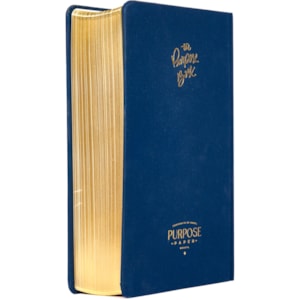 Segunda imagem do produto Bíblia The Purpose Book | A21 | Letra Normal | Espaço Para Anotações | Capa Tecido Azul Reino