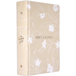 Bíblia The Purpose Book | A21 | Letra Normal | Espaço Para Anotações | Capa Tecido Jardim Bege