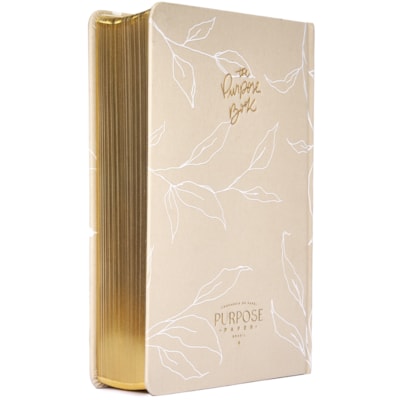 Segunda imagem do produto Bíblia The Purpose Book | A21 | Letra Normal | Espaço Para Anotações | Capa Tecido Jardim Bege