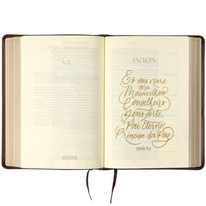 Bíblia The Purpose Book | A21 | Letra normal | Espaço para anotações | Capa tecido jardim bege