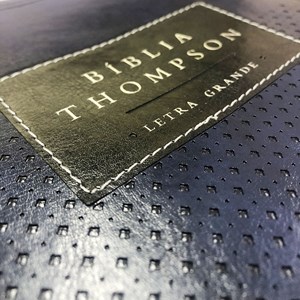 Bíblia Thompson de Estudo | AEC | Letra Grande C/ Índice | Capa Luxo Azul