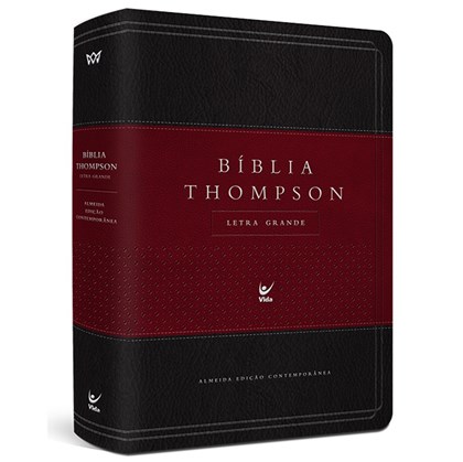 Bíblia Thompson de Estudo | AEC | Letra Grande | Capa Luxo Vinho